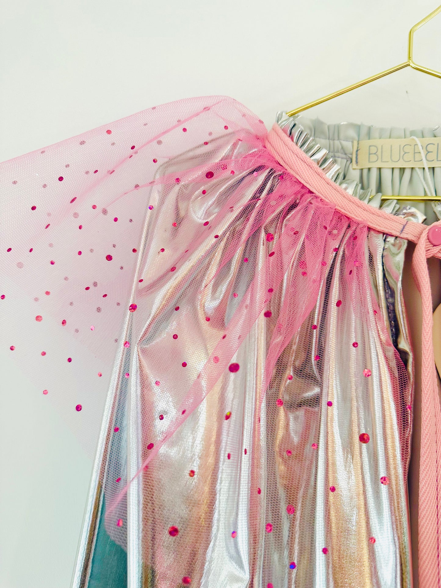 Metallic tulle sequin cape by Bluebell