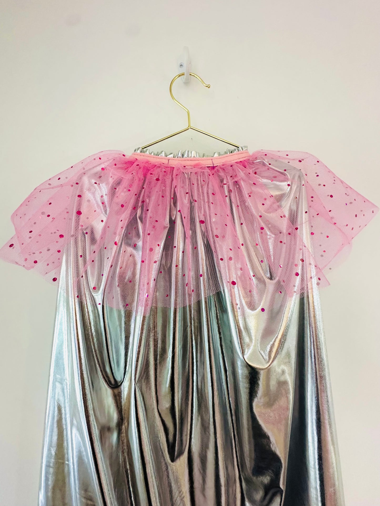 Metallic tulle sequin cape by Bluebell