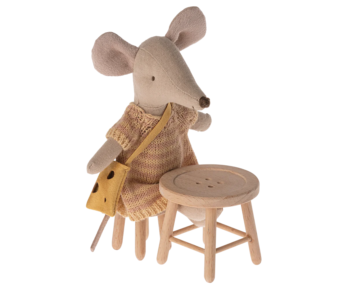 Table and stool set, Mouse, Maileg