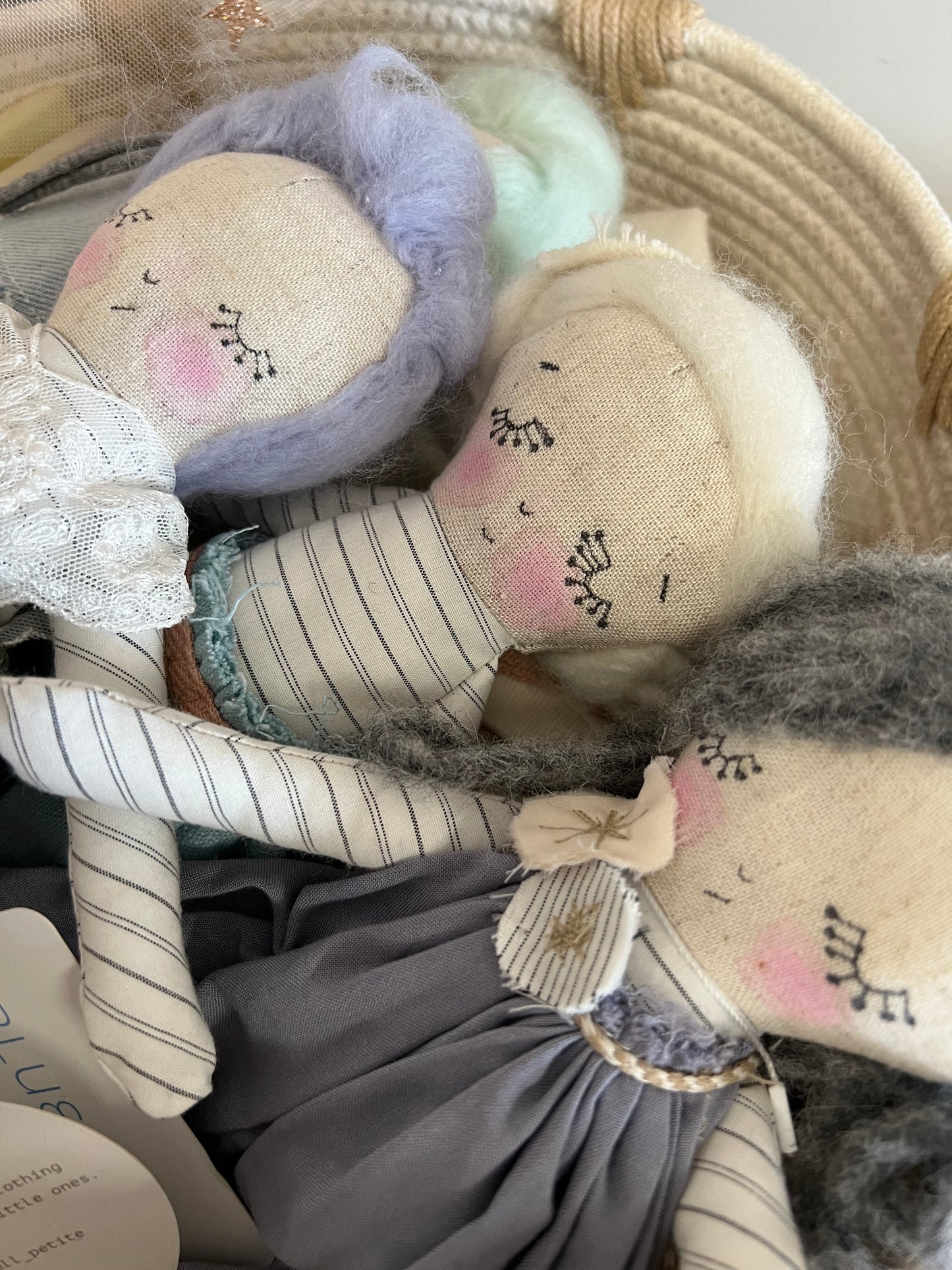 Lilac Lily Rag Doll Handmade by Bluebell.