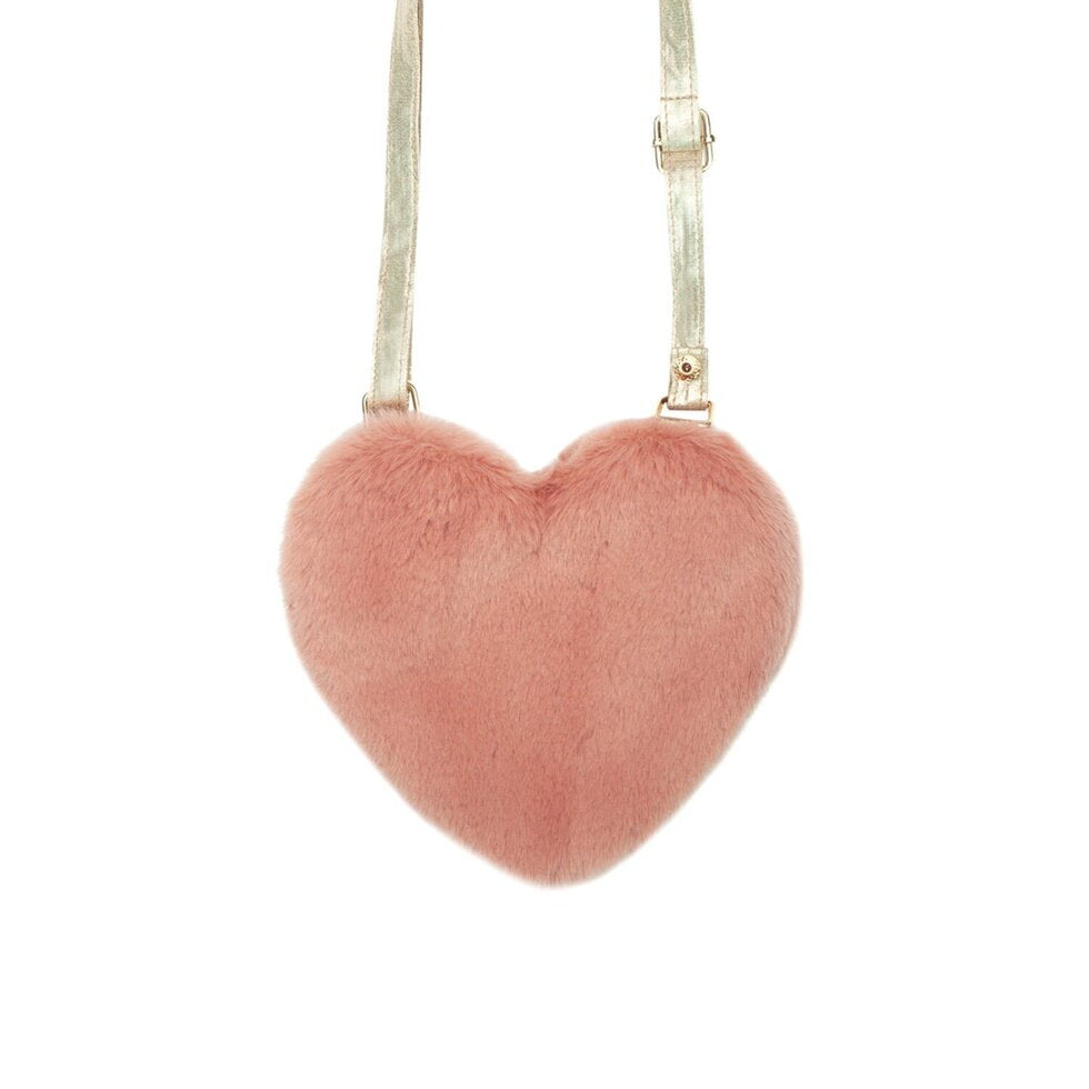 Fluffy heart bag by Rockahula
