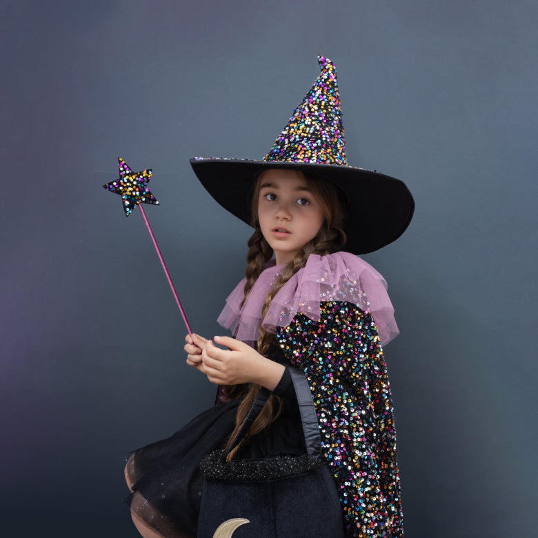 Dazzle dazzle sequin witch hat by Mimi and Lula