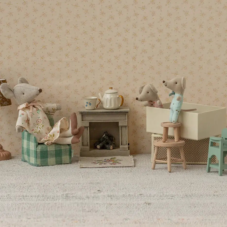Baby twin mice in a matchbox by Maileg