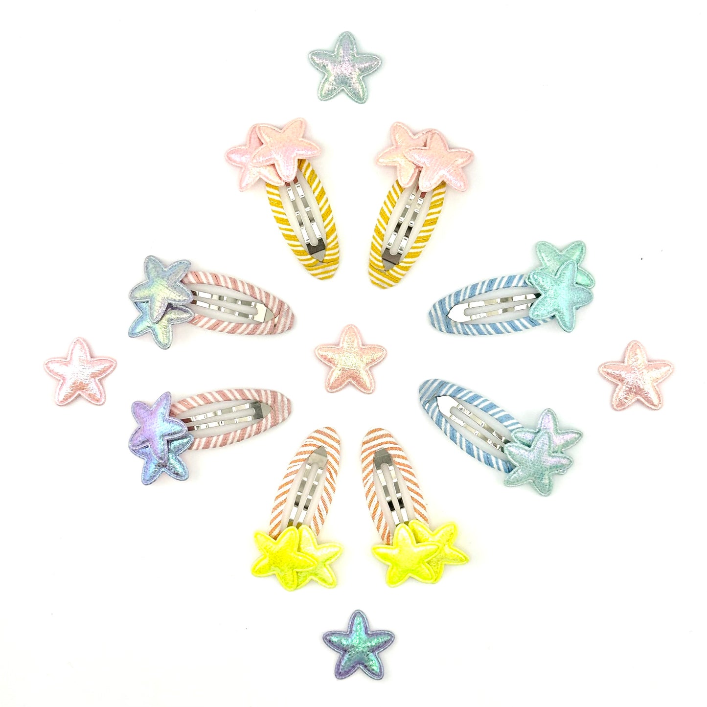Double Star Clips by Bluebell- Honey Pink