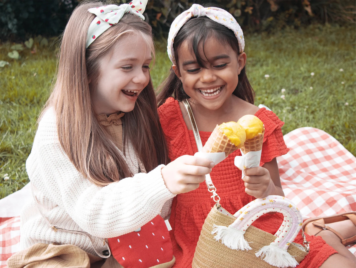 Picnic Rainbow Handle Basket, Rockahula Kids