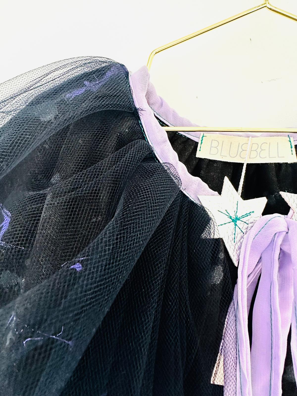 Midnight Magic Kids Purple and Black Shawl Handmade by Bluebell