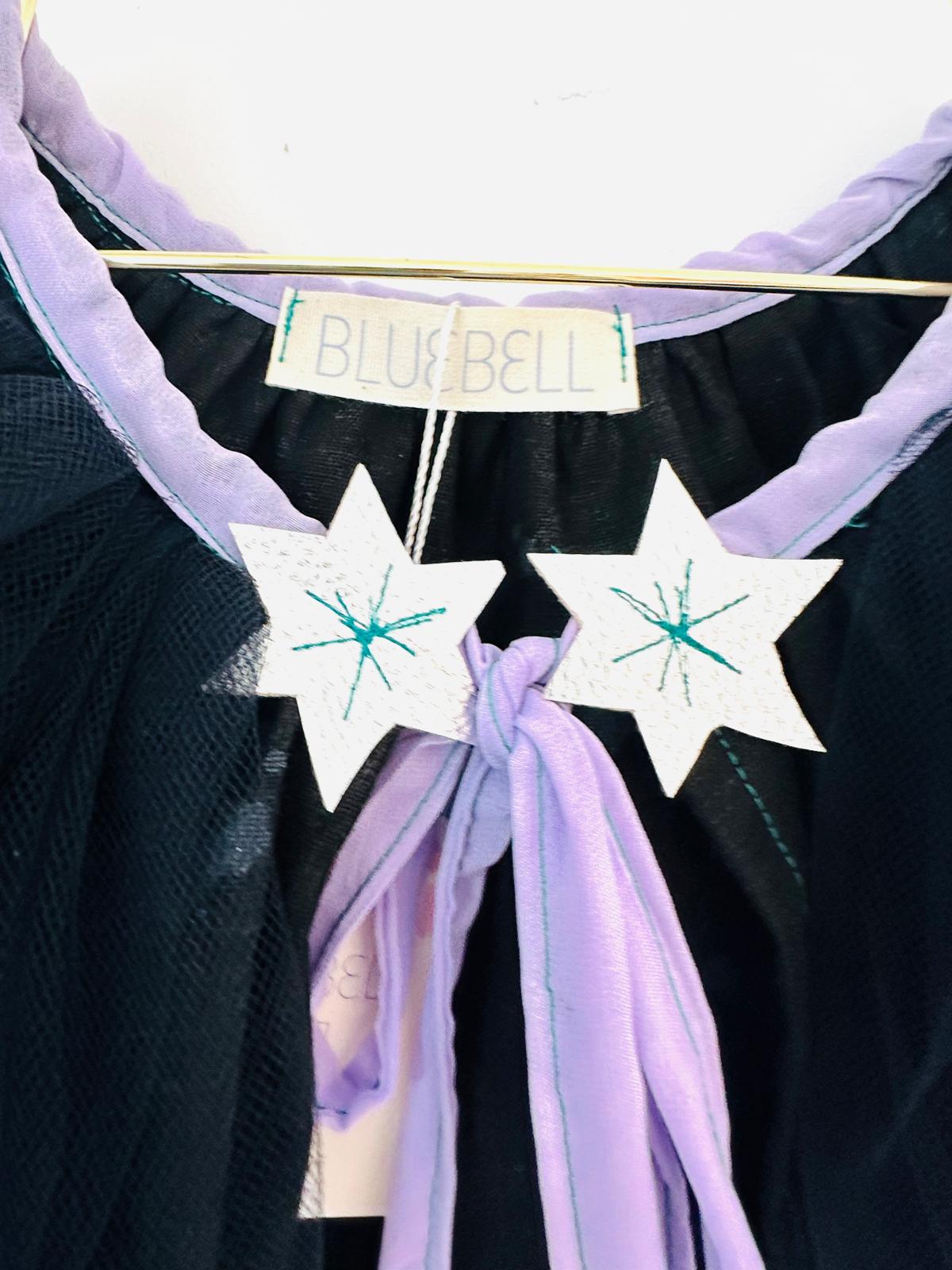 Midnight Magic Kids Purple and Black Shawl Handmade by Bluebell