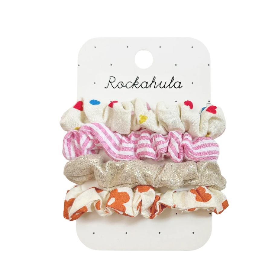 Rockahula Rainbow Hearts Scrunchie Set - by Rockahula Kids