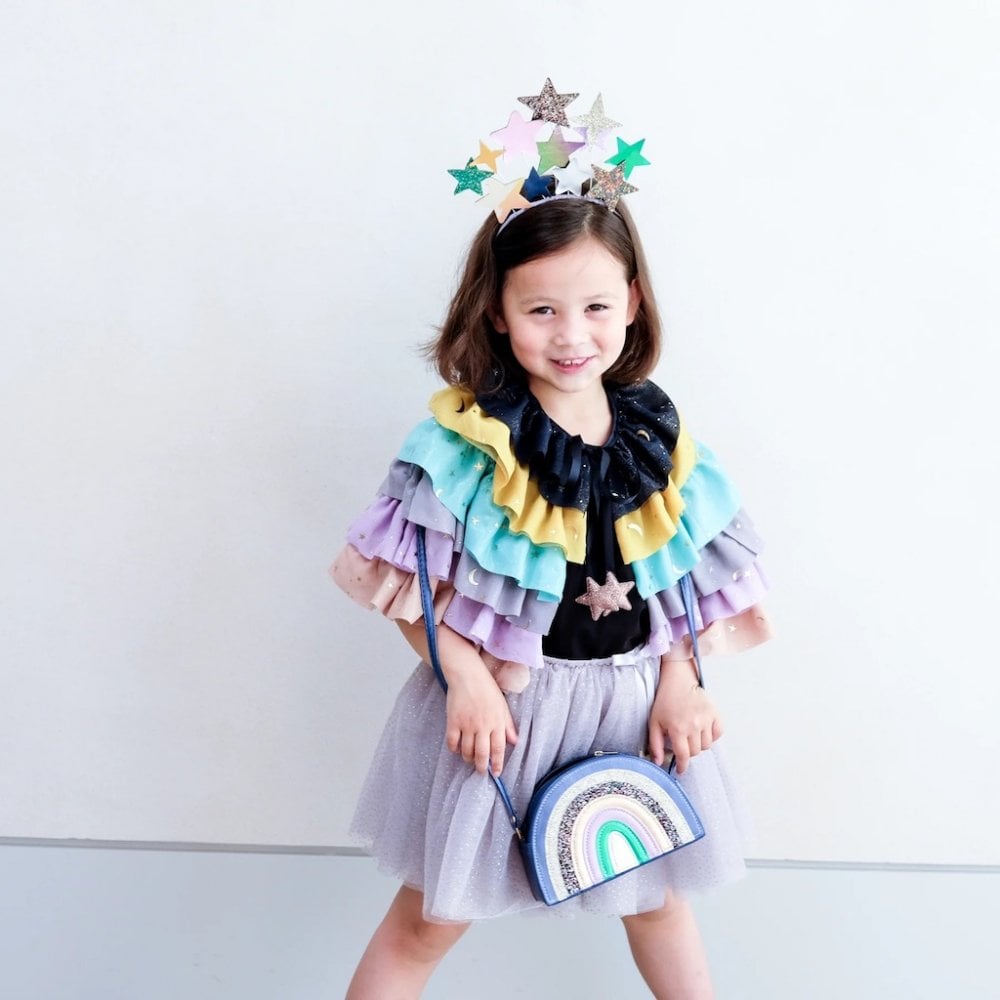 Sprakle Rainbow Ruffle Capeby Mimi & Lula