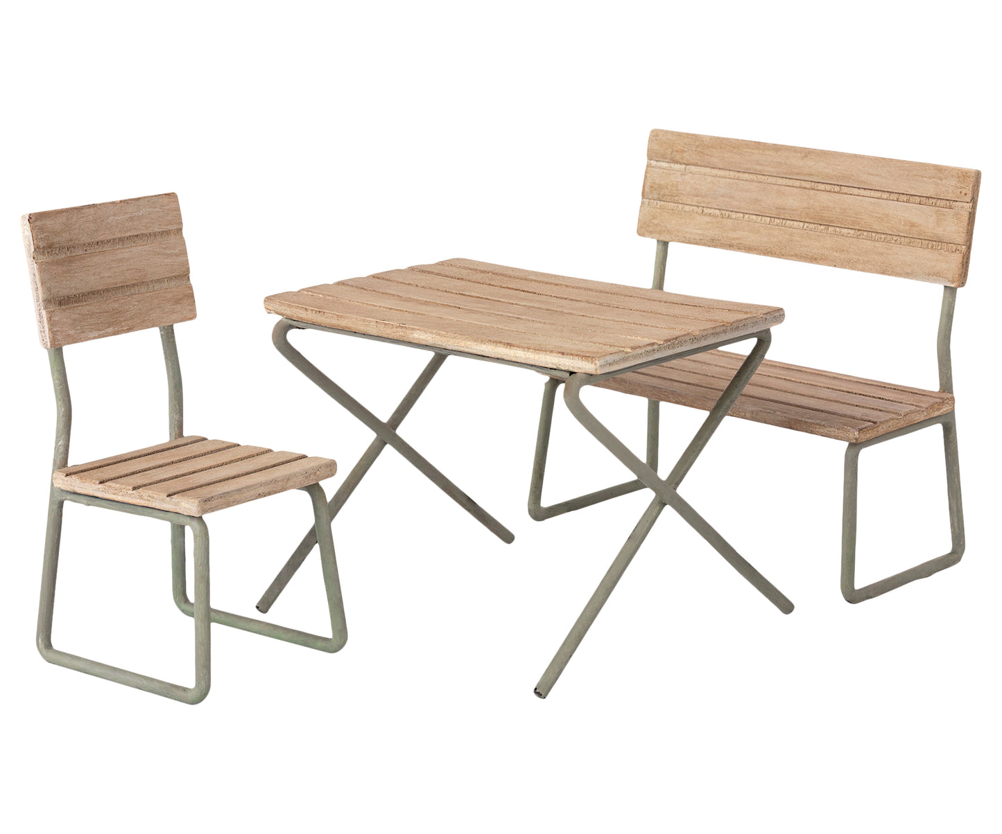 Maileg Garden Table and Bench Set