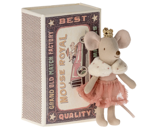 Princess mouse, Little sister in matchbox - by Maileg