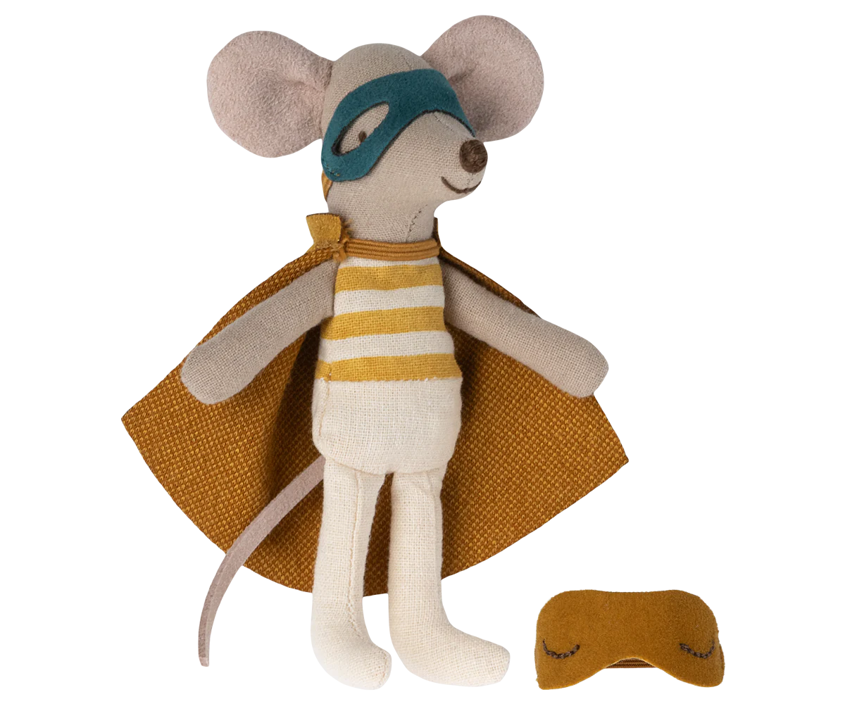 Maileg Super Hero Mouse in Matchbox: Little Brother