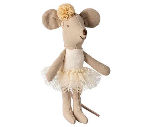 Ballerina mouse, Little sister - blush - by Maileg