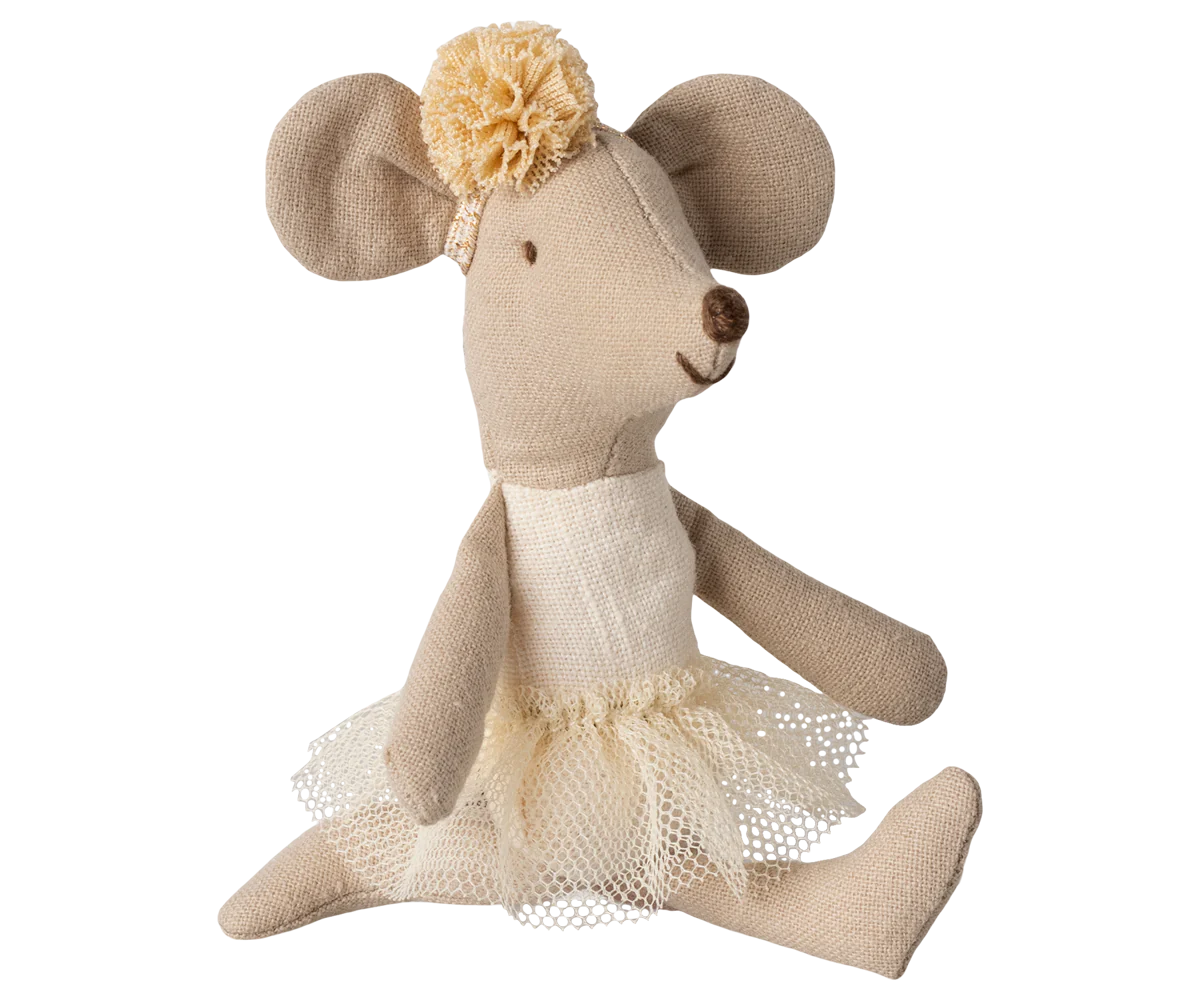 Ballerina mouse, Little sister - blush - by Maileg