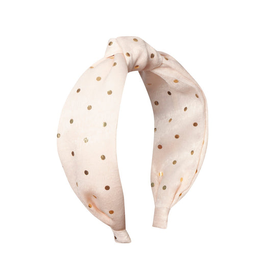 Peach with Gold Spotty Headband by Rockahula Kids