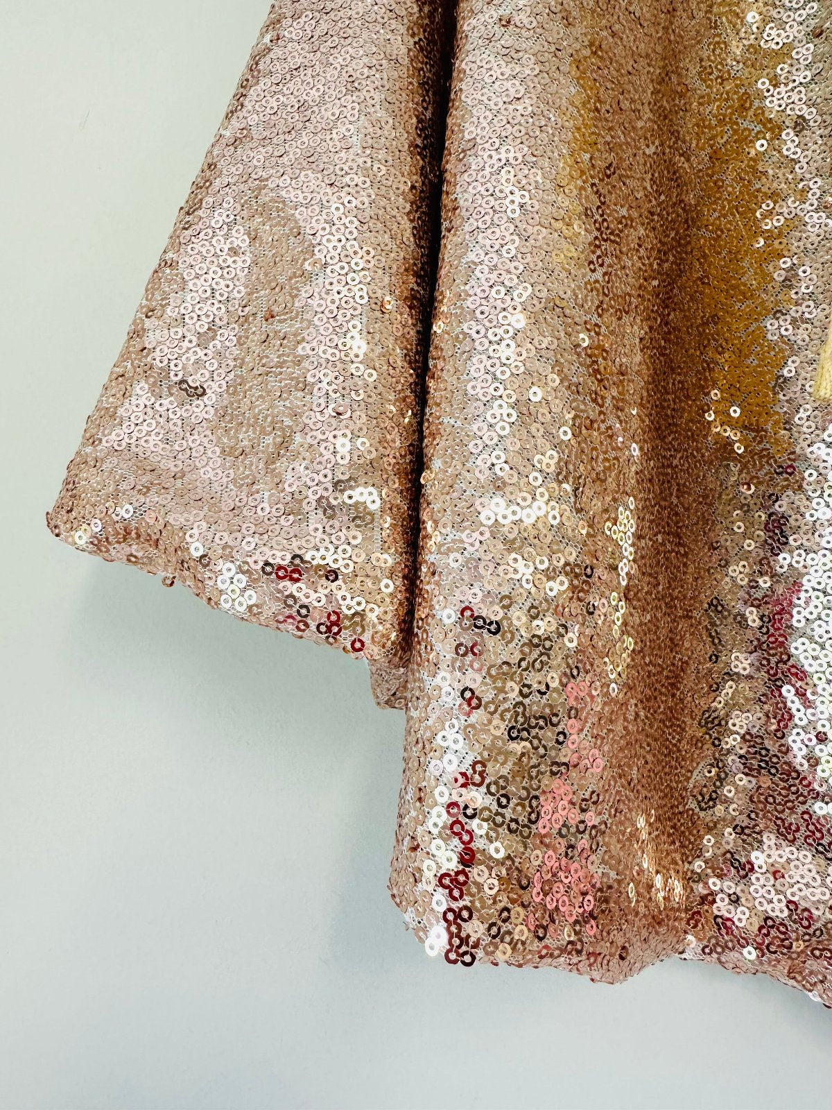 Bluebell Rose Gold Sequin Cape