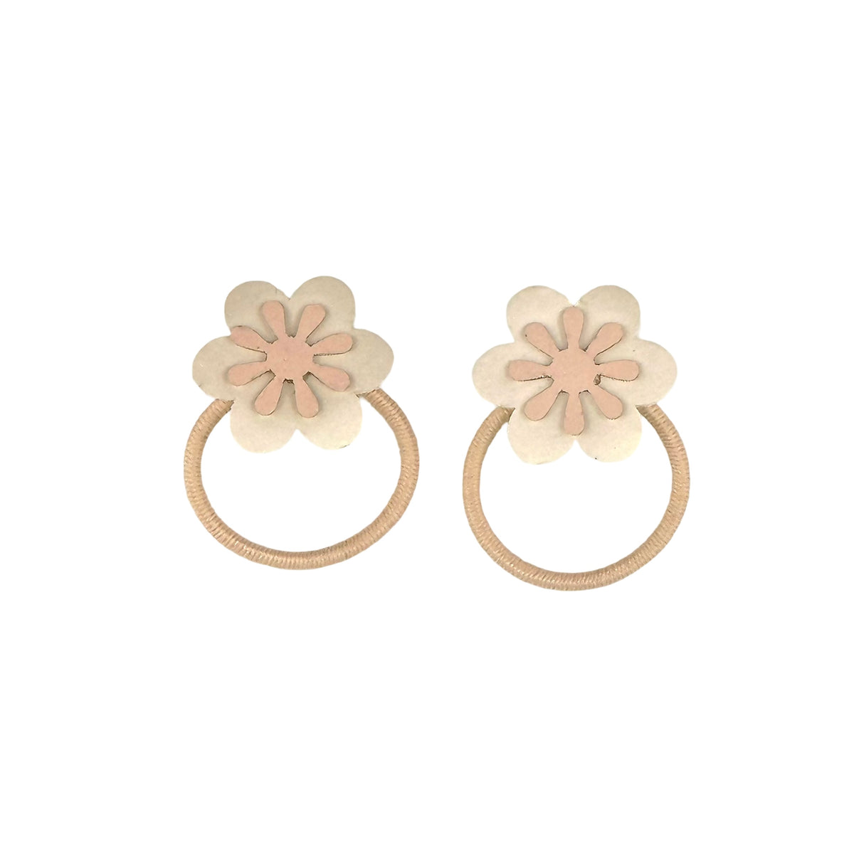 Flower hair tie pearl peach by Bluebell
