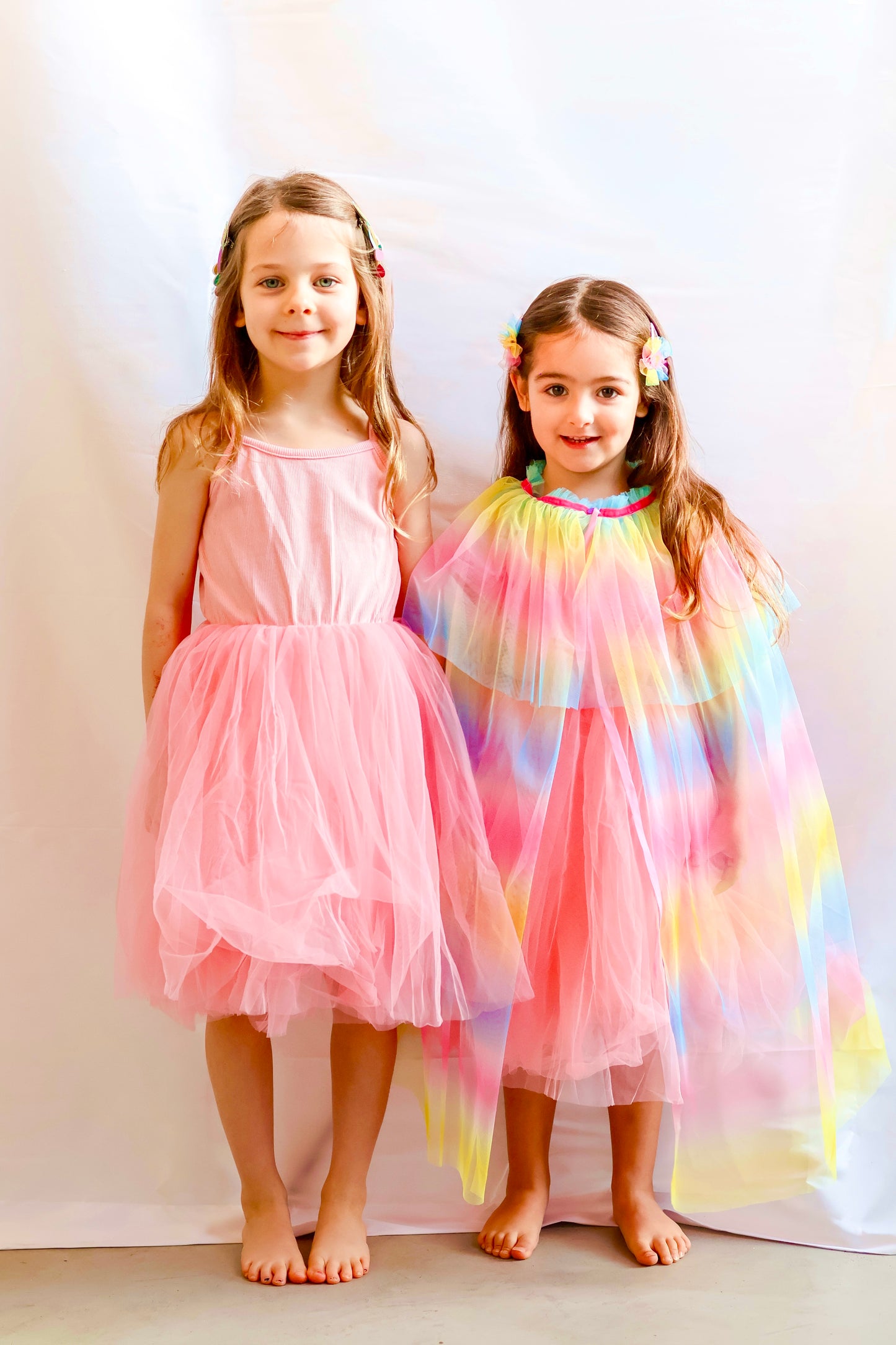 Rainbow Tulle Glitter Heart Click Clacks By Bluebell