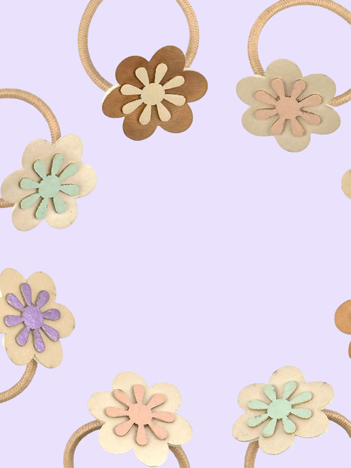 Flower hair ties bronze by Bluebell