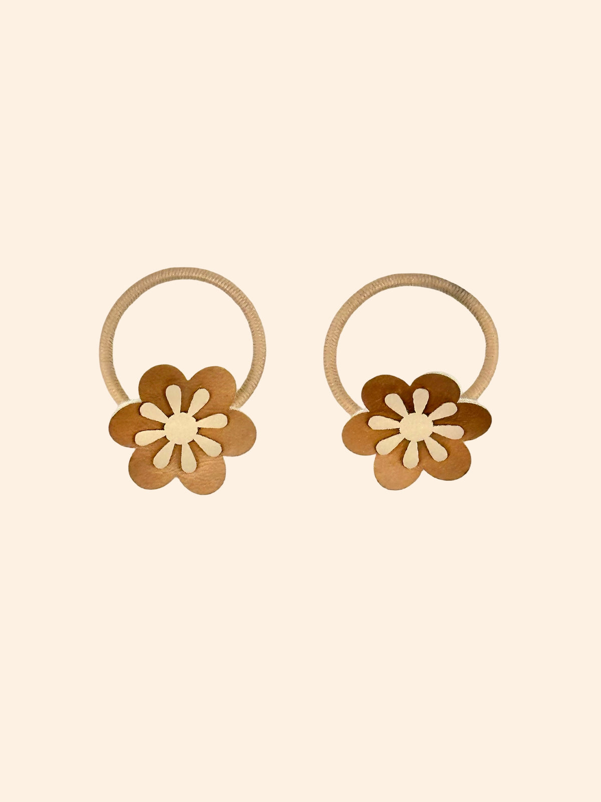 Flower hair ties bronze by Bluebell