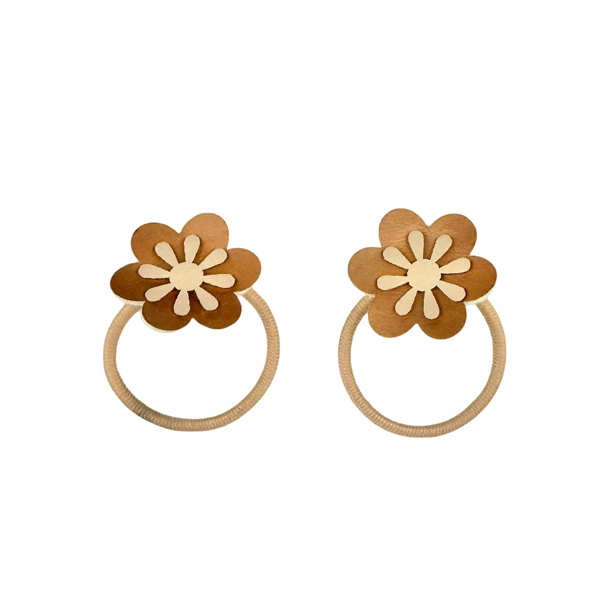 Flower hair ties bronze by Bluebell