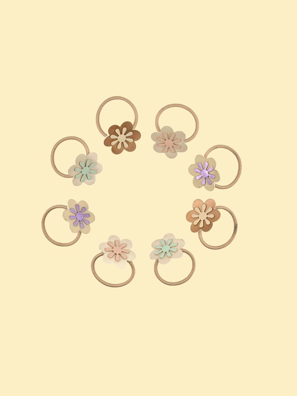 Flower hair tie pearl peach by Bluebell