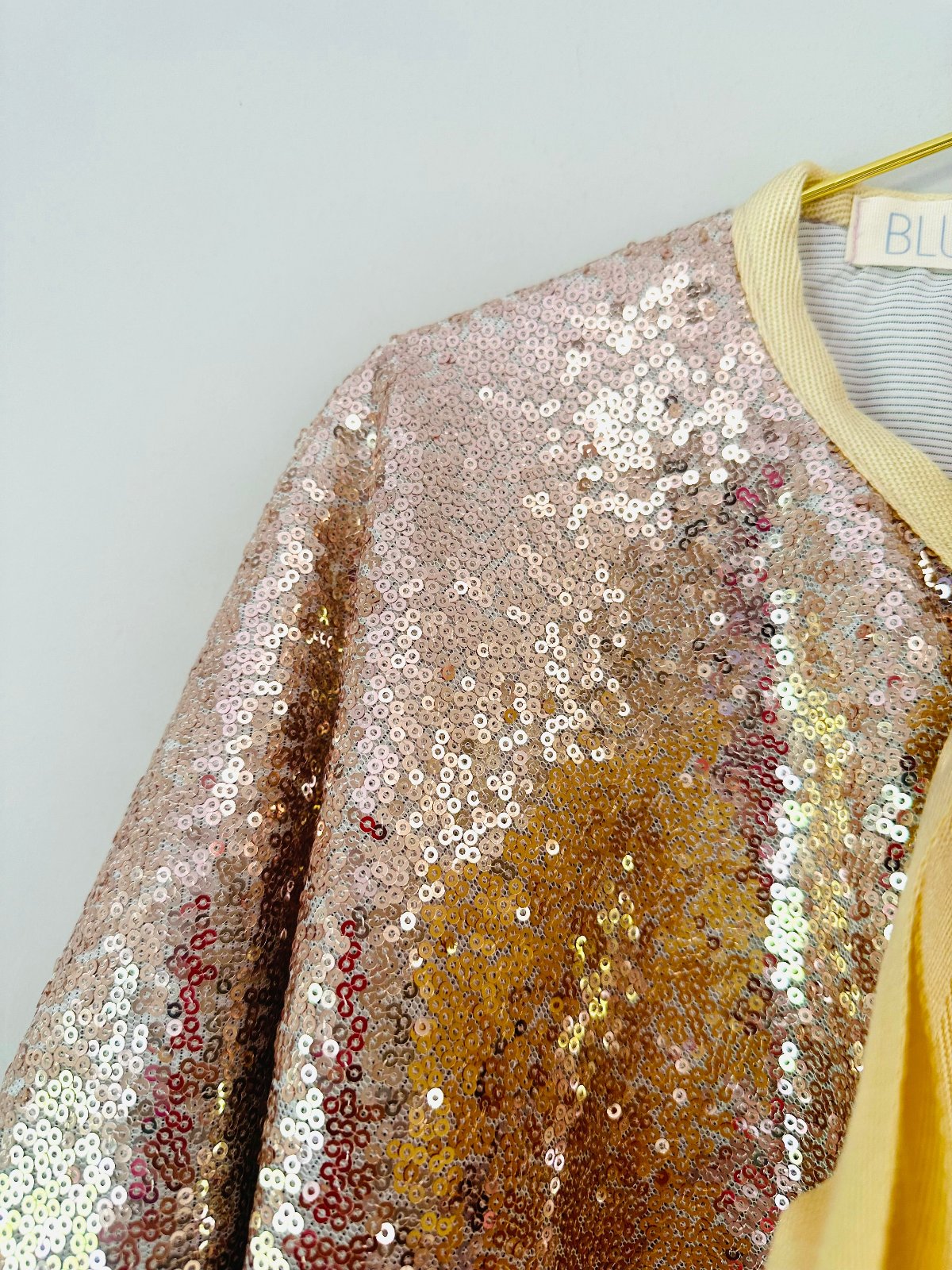 Bluebell Rose Gold Sequin Cape