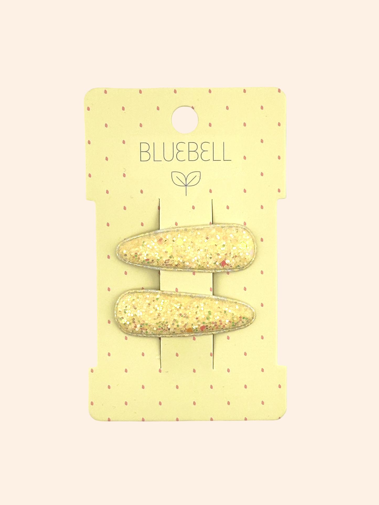 Cream Glitter Click Clacks