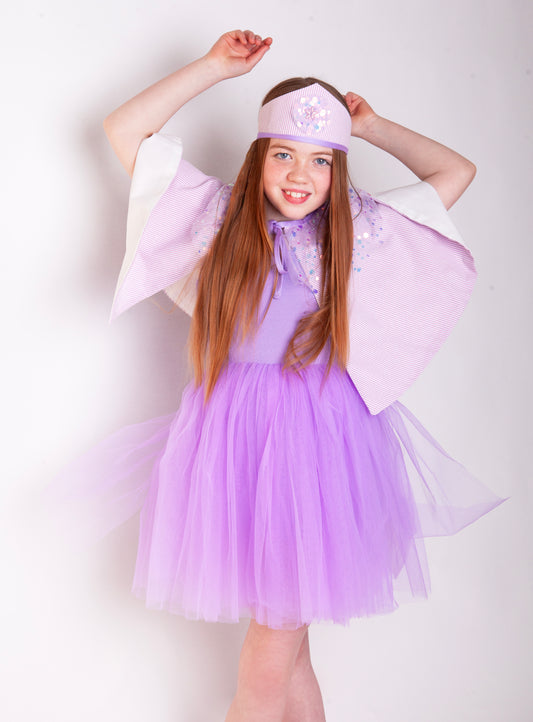 Pinstripe Sparkle cape by Bluebell