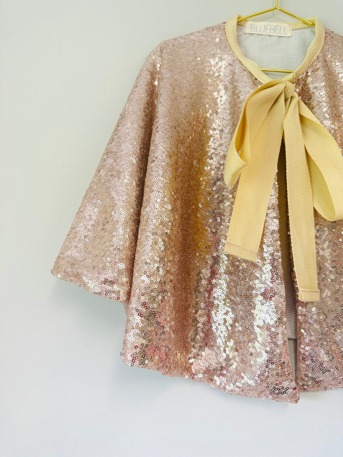 Bluebell Rose Gold Sequin Cape