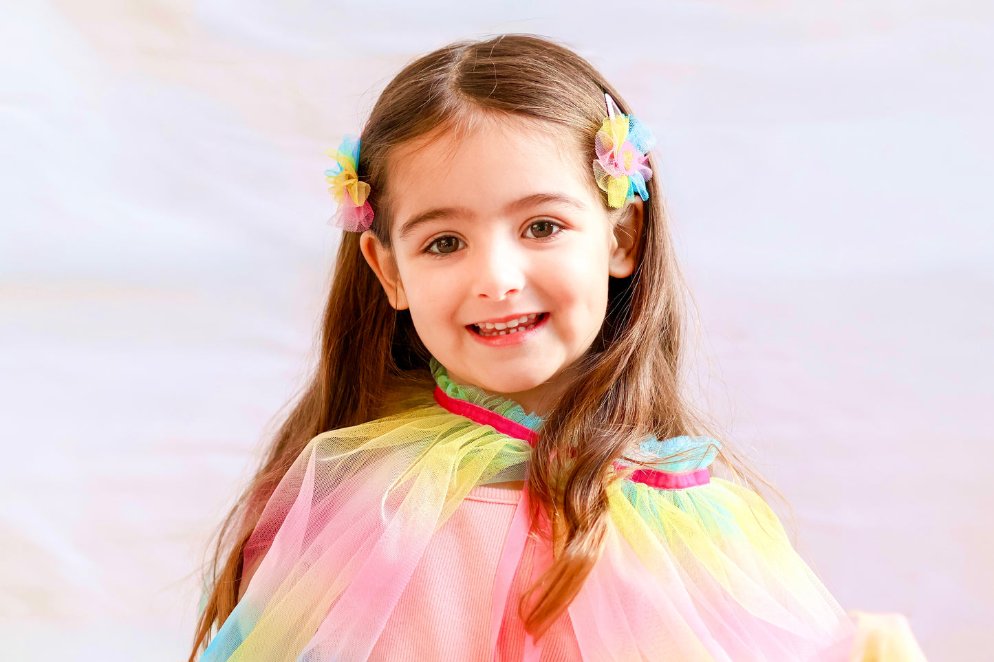 Rainbow Tulle Glitter Heart Click Clacks By Bluebell