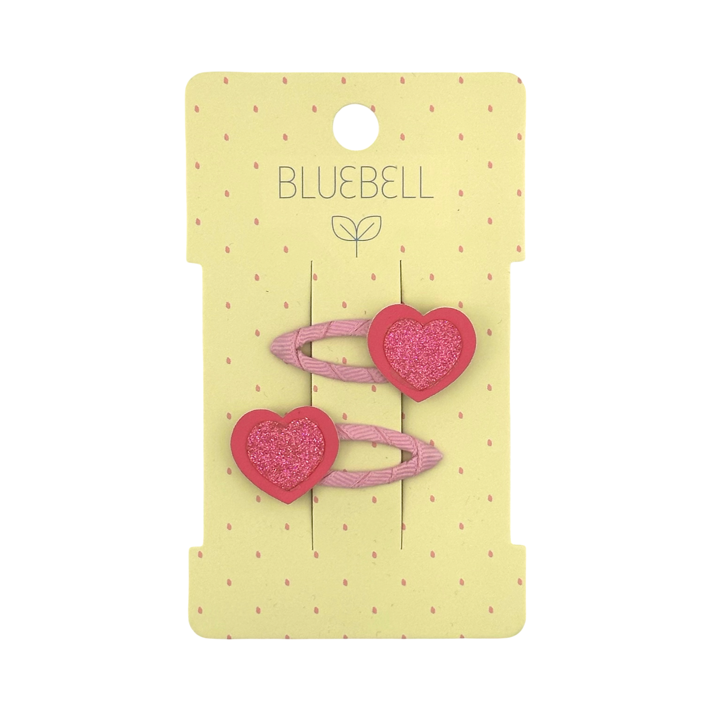 Pink Heart Glitter Click Clacks 4cm by Bluebell