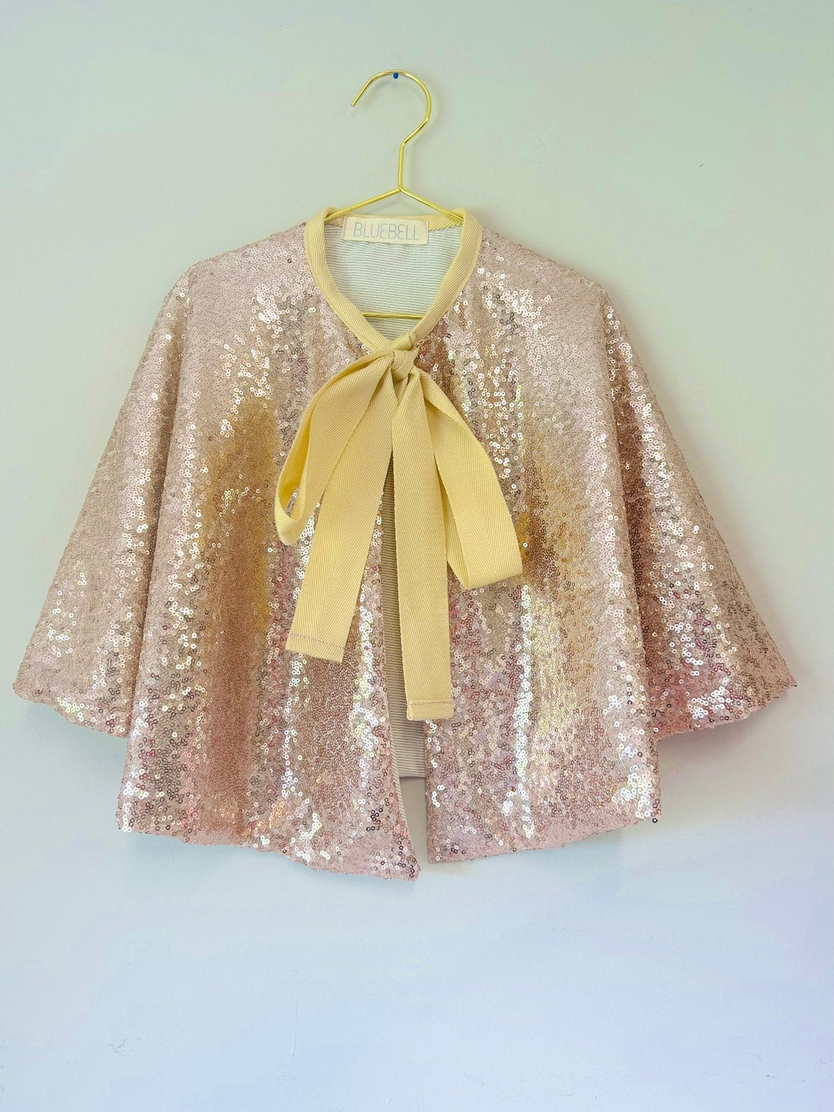 Bluebell Rose Gold Sequin Cape