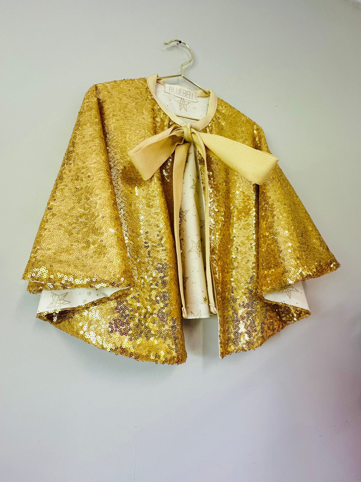 Gold Sequin Cape Gold Cape Blazer Sequin Cape Shawl Gold – Sanaff
