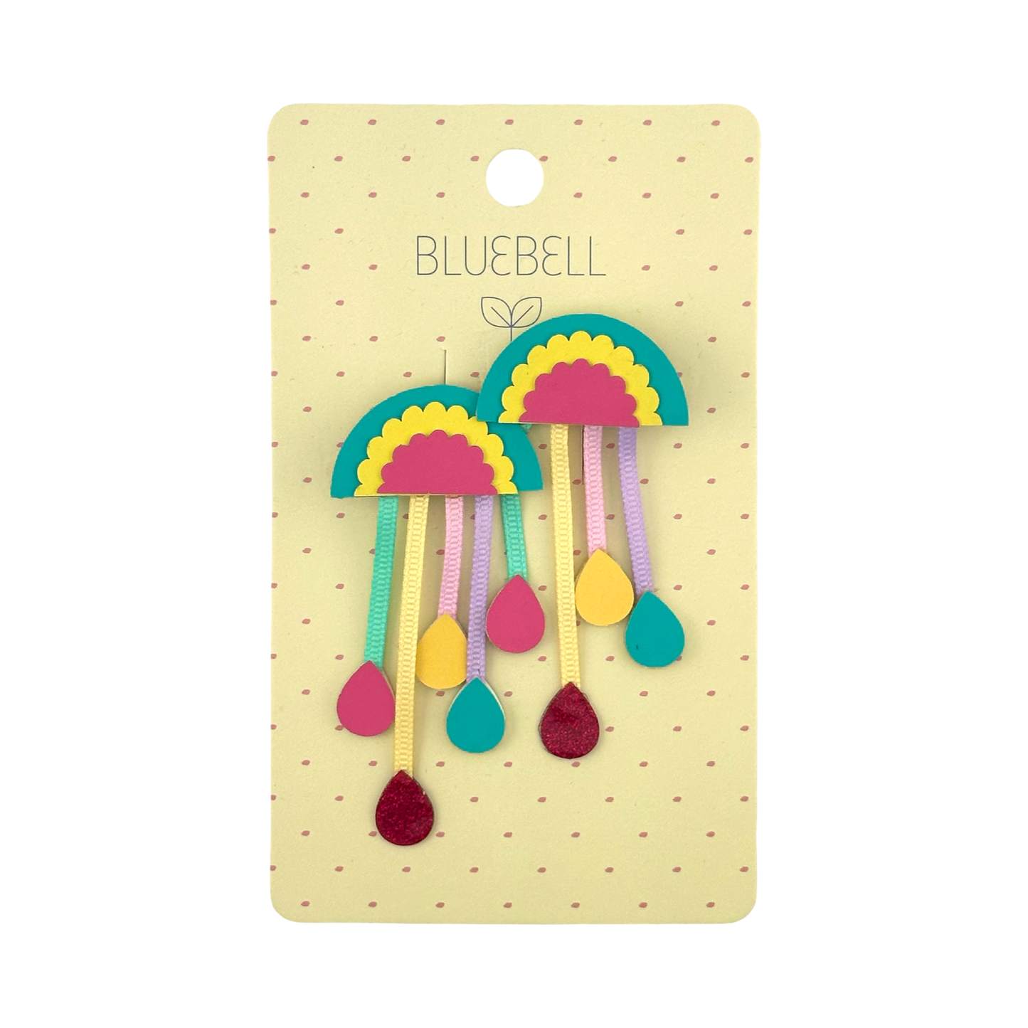Rainbow Raindrop Clips by Bluebell
