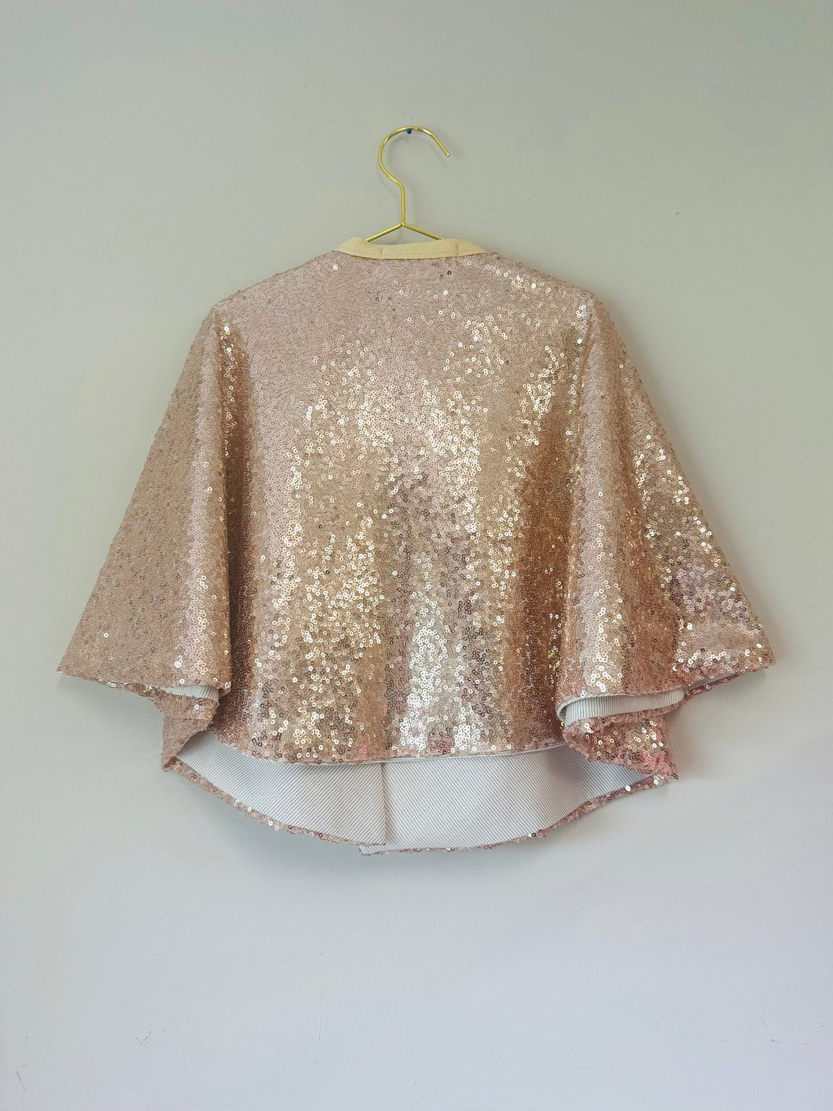 Bluebell Rose Gold Sequin Cape