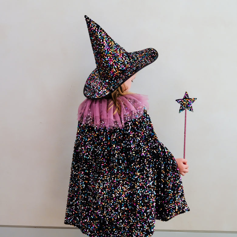 Ruffle Dazzle sequin cape by Mimi and Lula