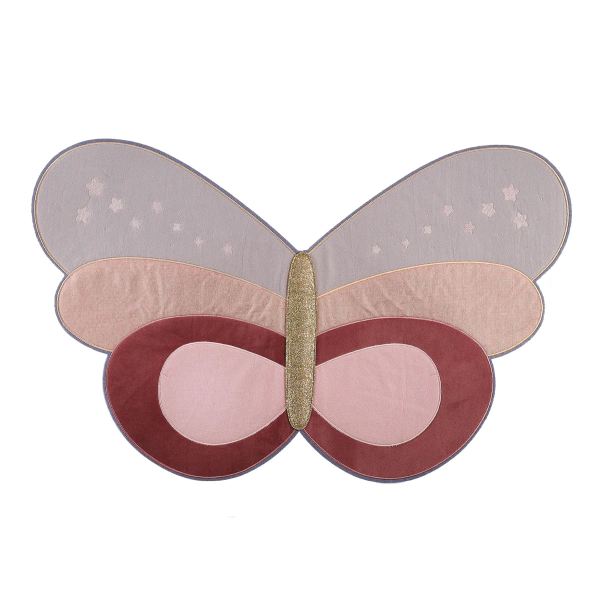 Patchwork butterfly velvet wings by Rockahula