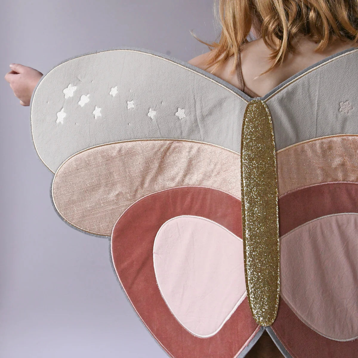 Patchwork butterfly velvet wings by Rockahula