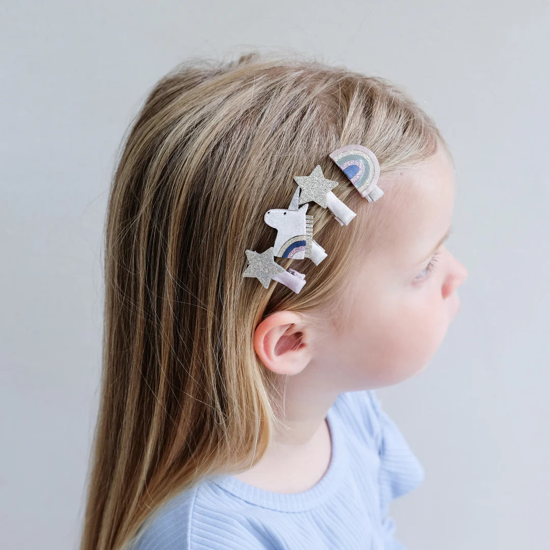 Celeste Unicorn mini clips by Mimi and Lula