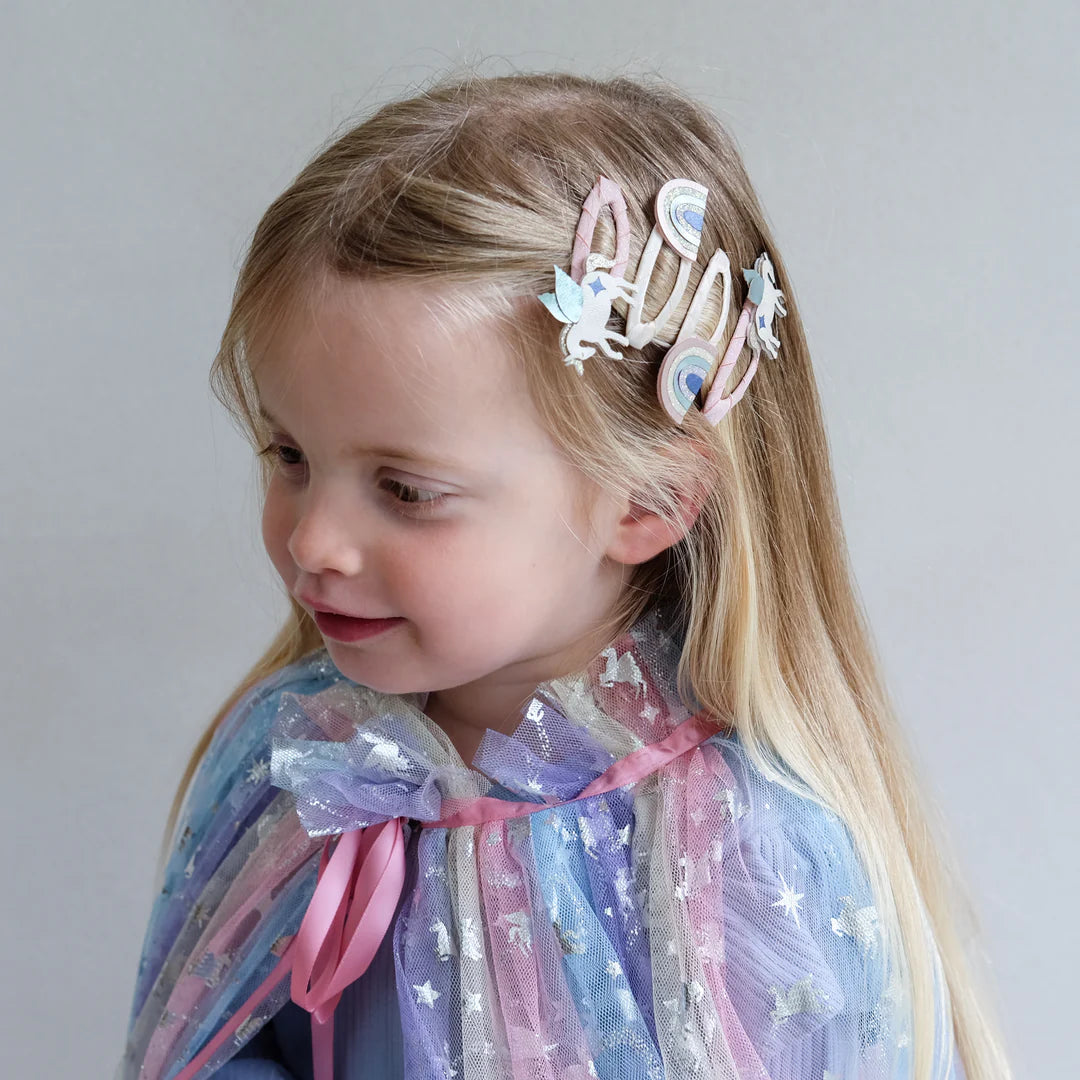 Winged rainbow and unicorn clic clacks by Mimi and Lula