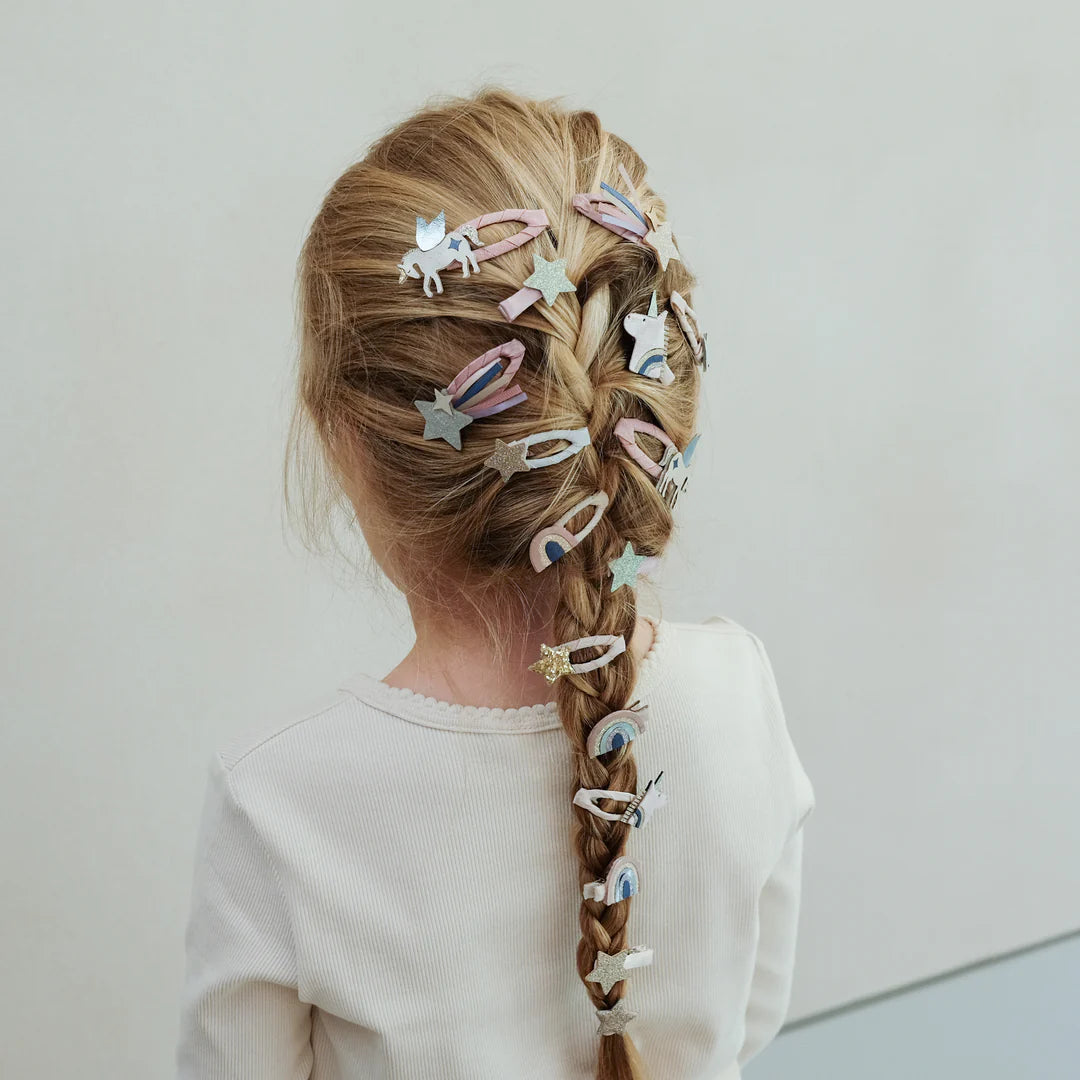 Winged rainbow and unicorn clic clacks by Mimi and Lula