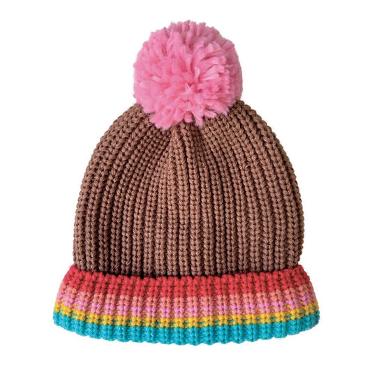 Rainbow Stripe Knitted Hat by Rockahula