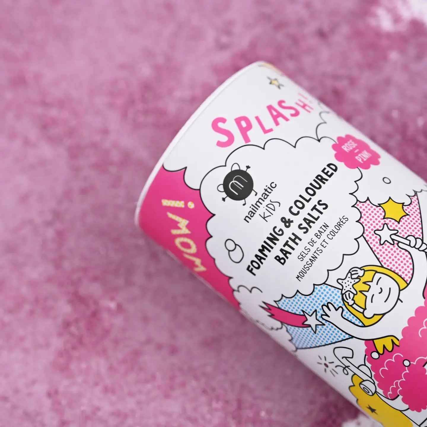 nailmatic Kids Foaming Bath Salts, Pink