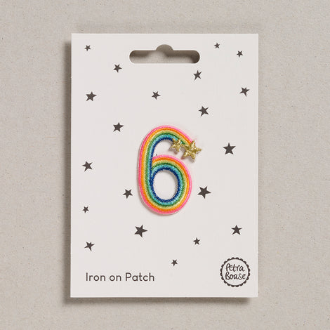 Petra Boase Iron On Rainbow Number Patches