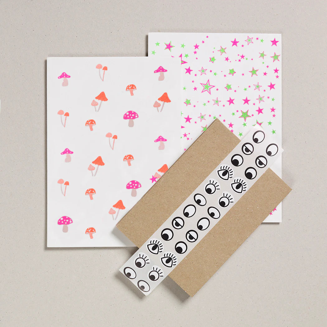 Petra Boase Writing Paper Set, Mushrooms and Stars