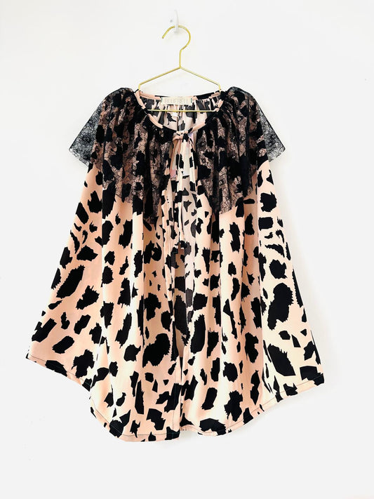 Kids Leopard Luxe Cape and Shawl Handmade by Bluebell