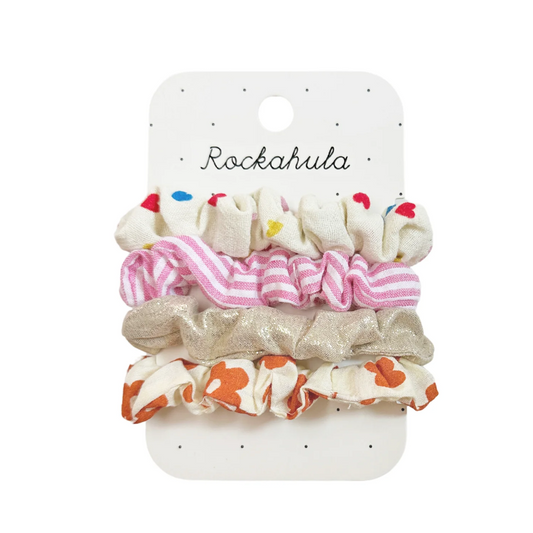 Rockahula Rainbow Hearts Scrunchie Set - by Rockahula Kids