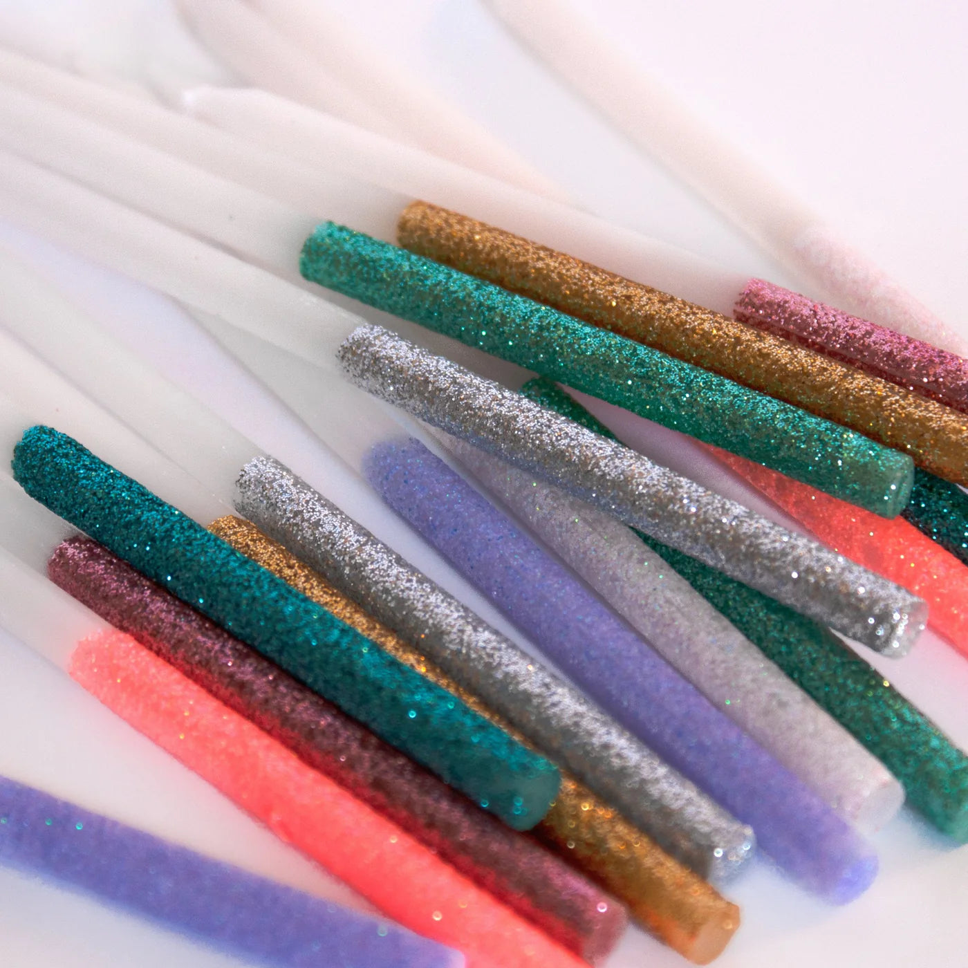 Meri Meri Multi-Coloured Dipped Glitter Birthday Candles (16)