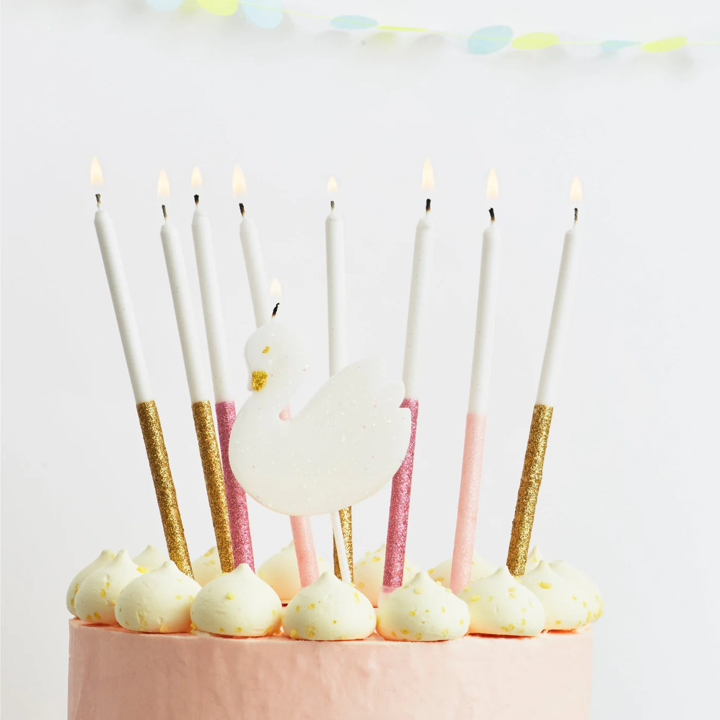 Meri Meri Multi-Coloured Dipped Glitter Birthday Candles (16)